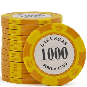 Fichas de póquer Las Vegas valor 1000 - Lote 10 unidades